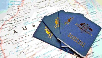 Australian-passports-on-map